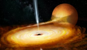 Астрономы наблюдают черную дыру со странным наклоном оси